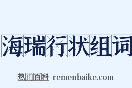 海瑞行状组词是什么意思的图片